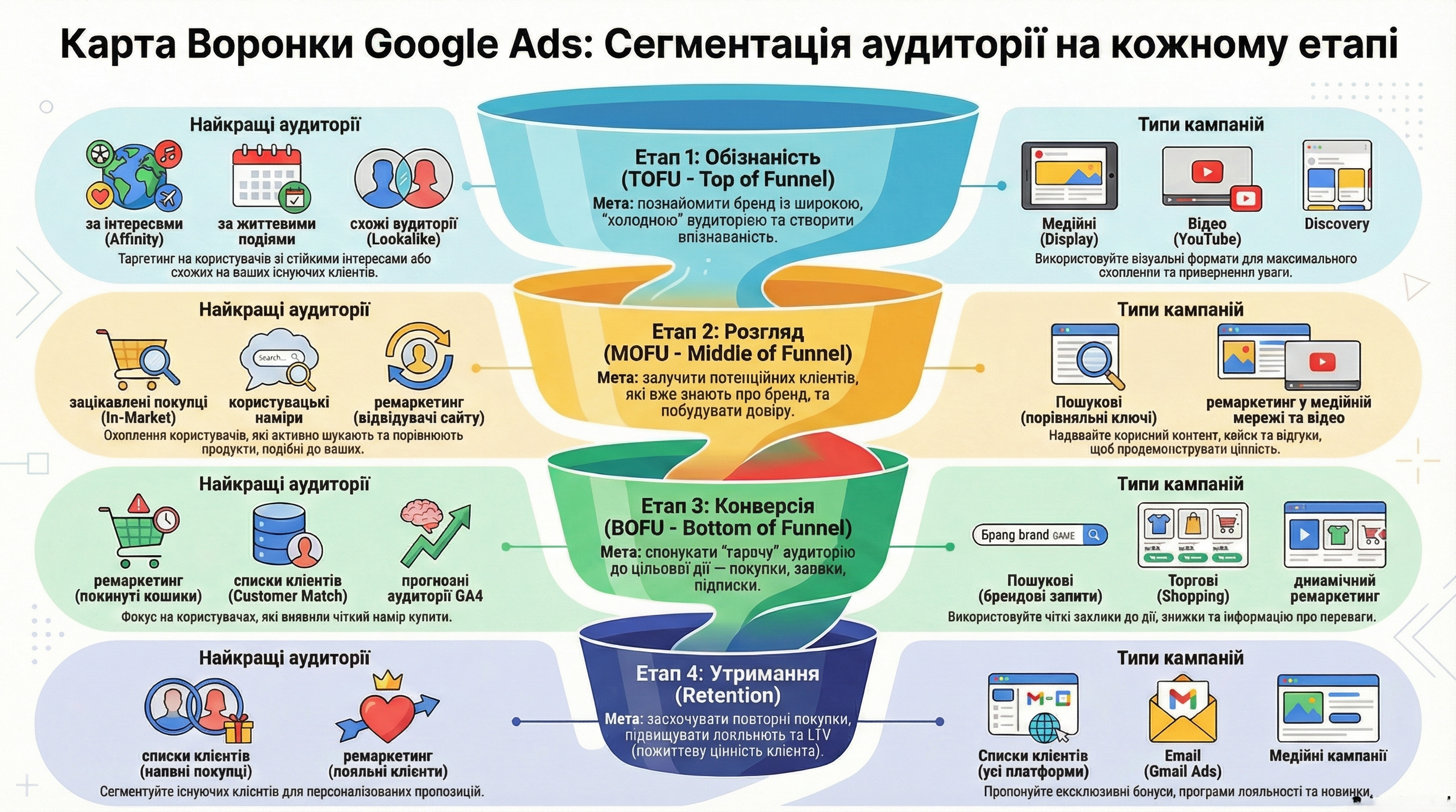 Карта воронки Google Ads